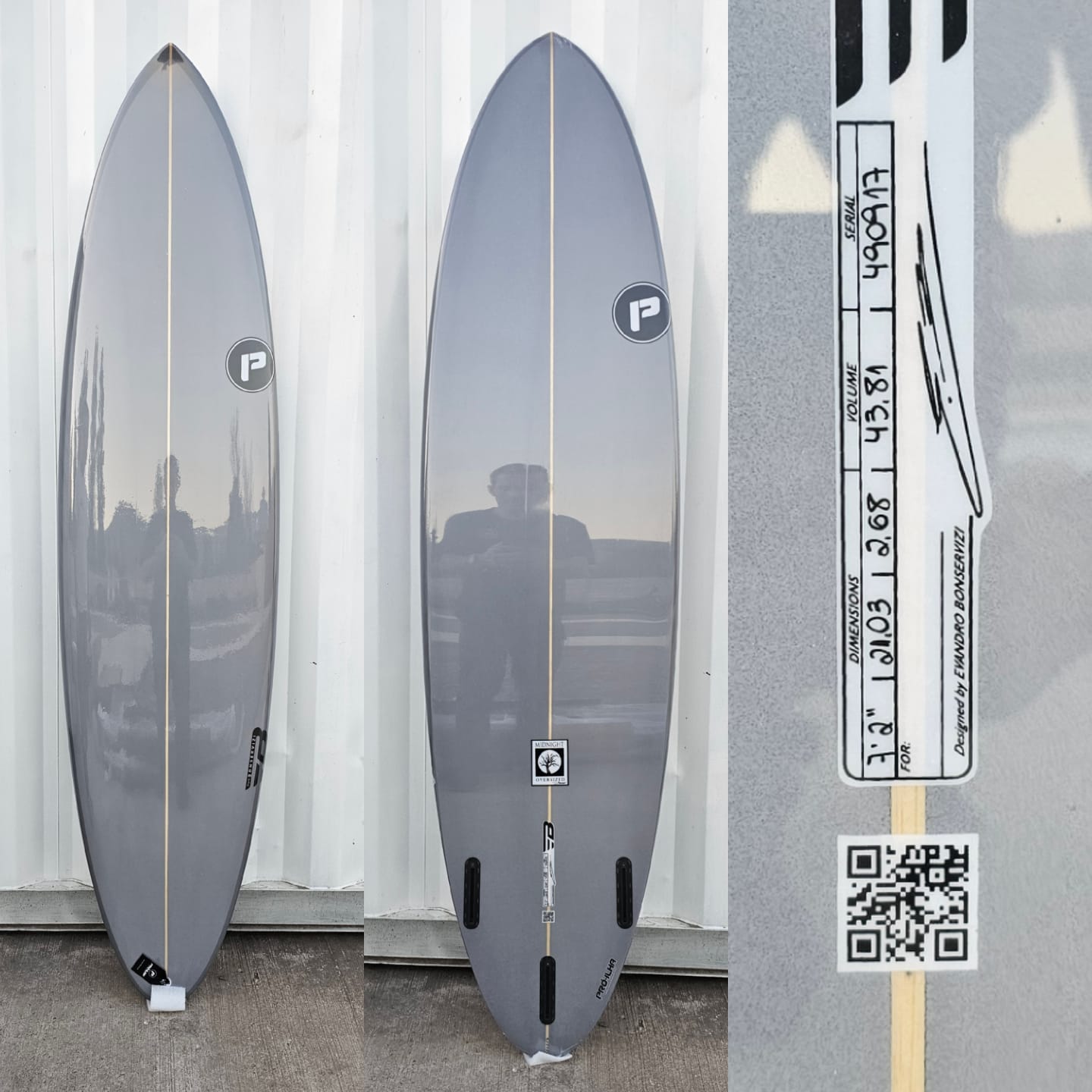Tabla de surf Midlenght Pro-Ilha Midnigth 7.2 X 21.03 X 2.68 X 43.81 Lts Blue