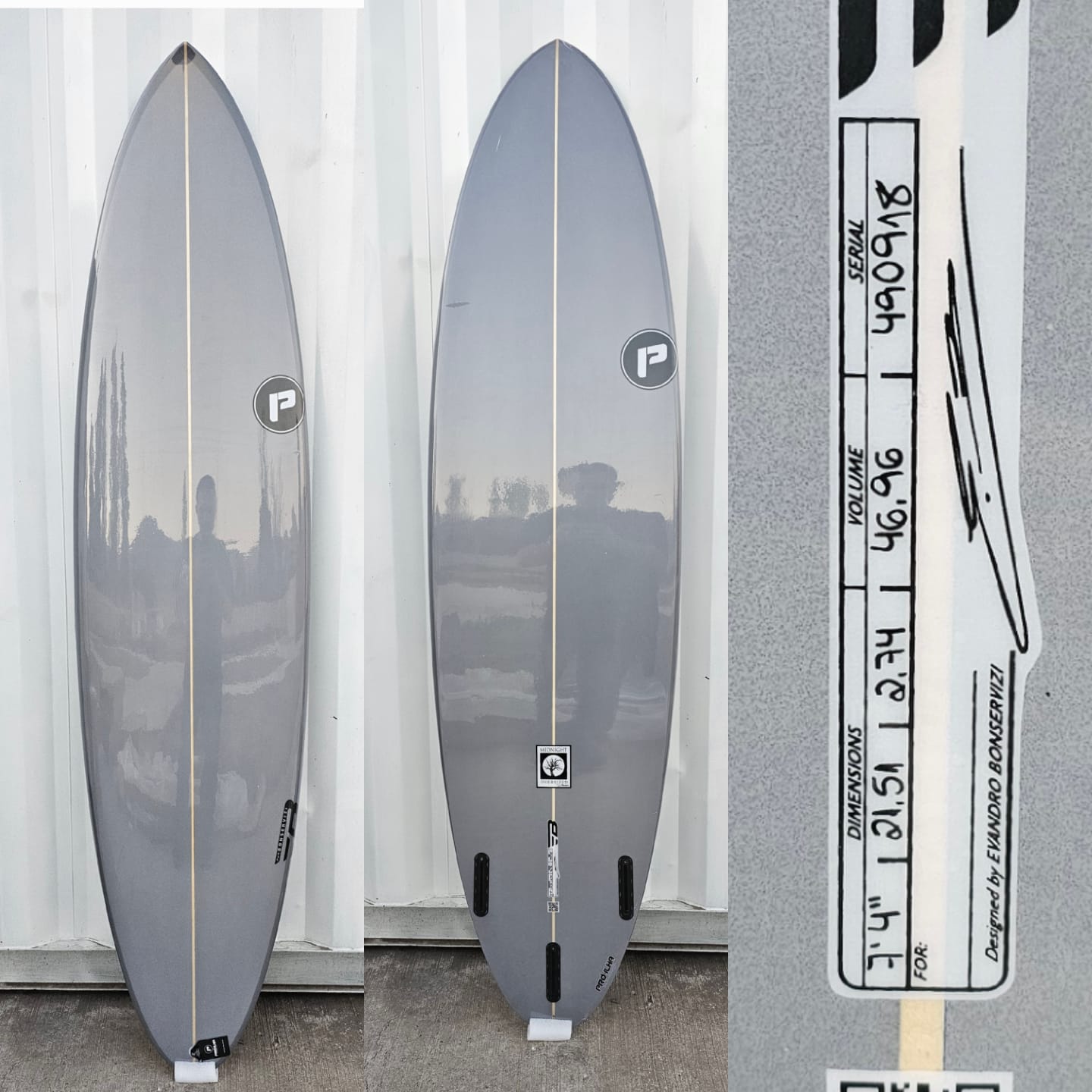 Tabla de Surf Midlenght Pro-Ilha Midnigth 7.4 X 21.51 X 2.74 X 46.96 Lts.