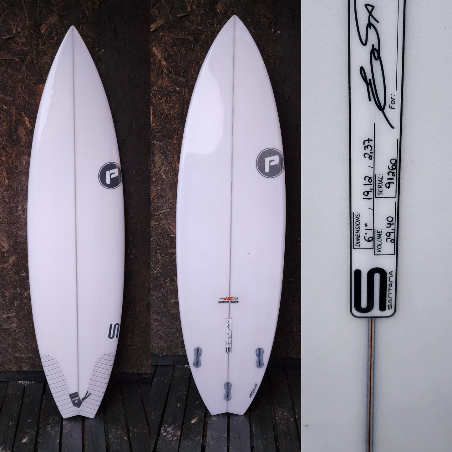 Shortboard Pro-Ilha Silver Shot 6.1X19.12X2.37 De 29.40 Lts.