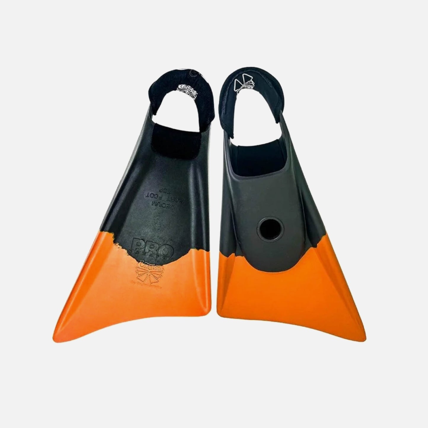 Aletas CHURCHILL MAKAPUU PRO Goma Malasia Black-Orange