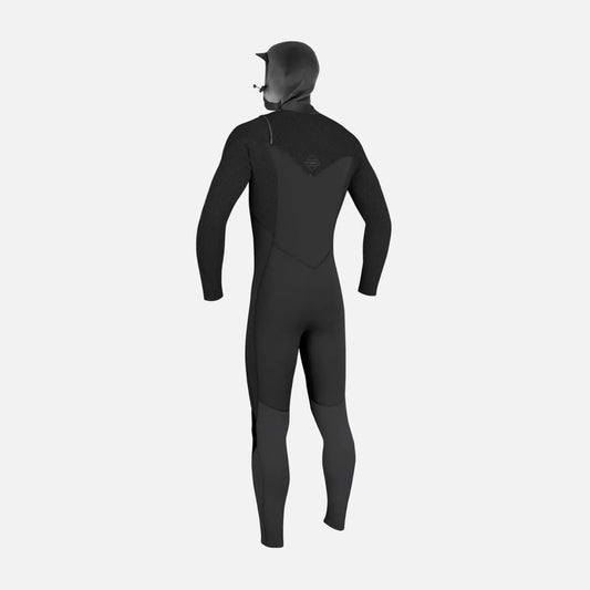 Traje de agua Hombre O'Neill Hyperfreak 5/4mm - chest zip w/hood - full wetsuit-negro