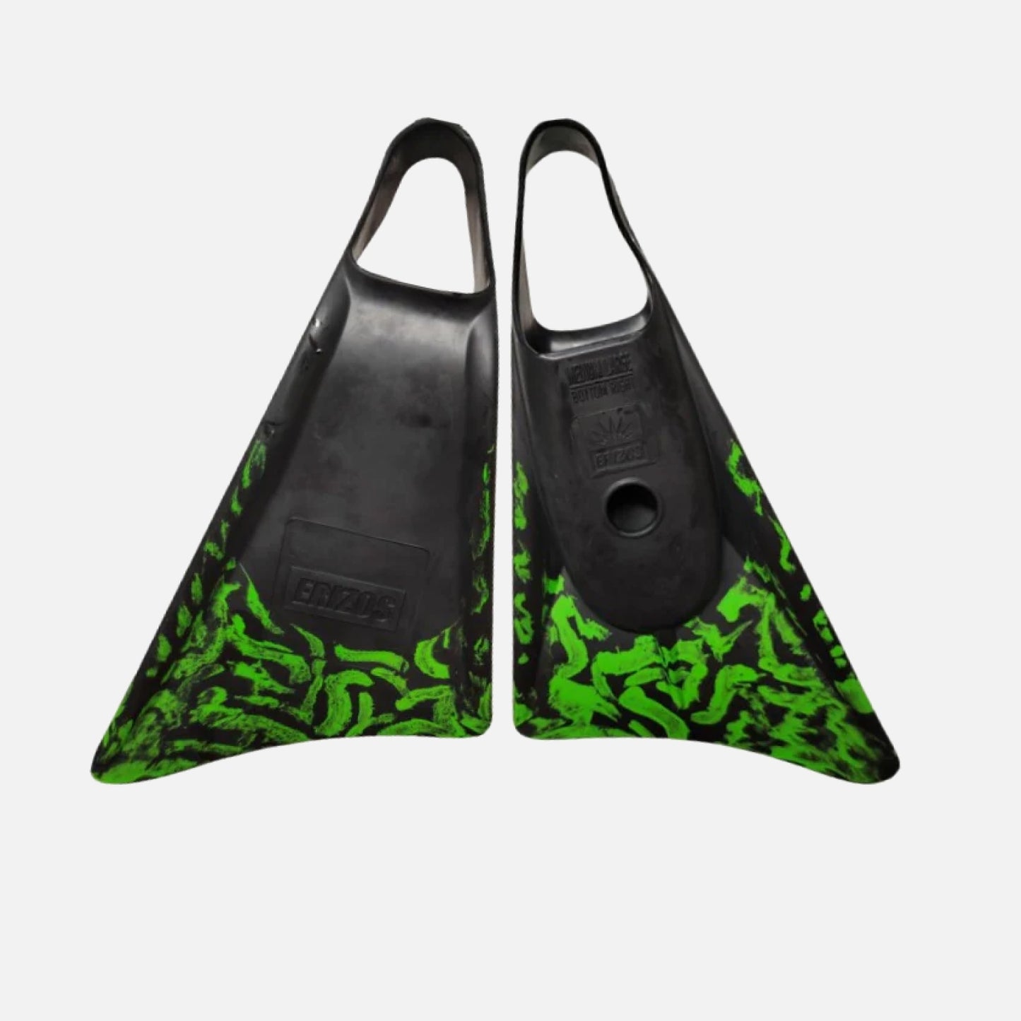 Aletas Erizos ORIGINAL II- BLACK FLURO GREEN
