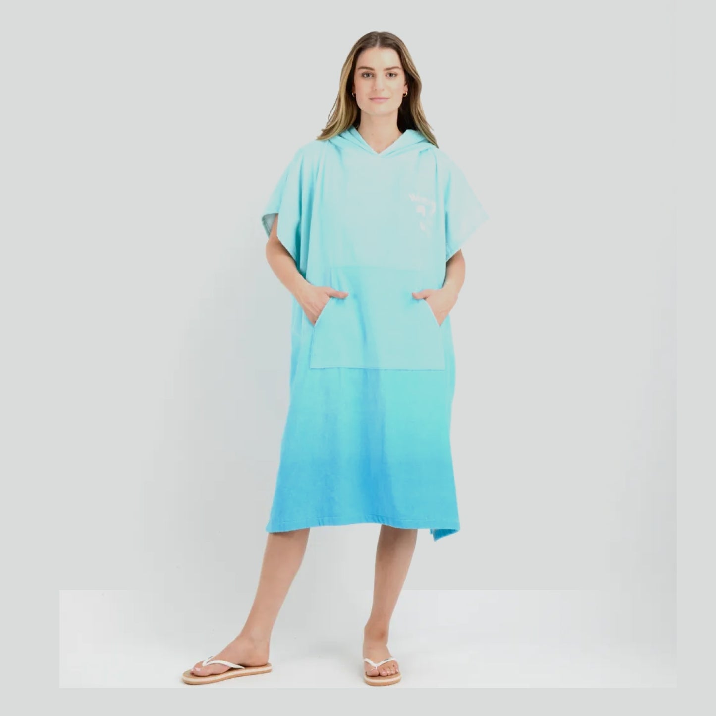 Poncho Toalla Wow azul
