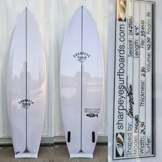 Tabla de surf tipo Fish. Marca: Sharpeye Maguro 6.4 x 21.50 x 2.80 x 42.50 Lts.