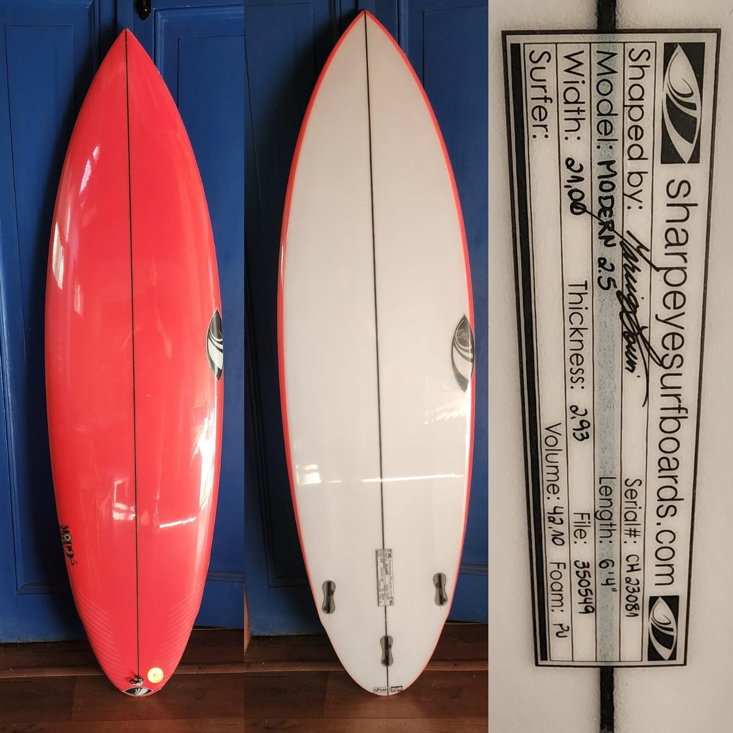 Tabla de Surf Modern 2.5 6.4 X 21 X 2.93. 42L