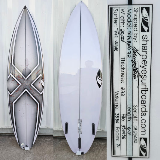 Shortboard Sharpeye Inferno 72. 6.0 x 20.00 x 2.72 x 33.30 Lts.