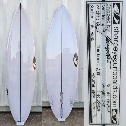 Shortboard Sharpeye modelo: #77 medidas: 5.11 x 19.25 x 2.48 x 28.90 Lts.