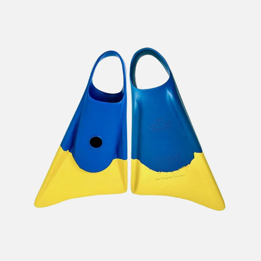 Aletas CHURCHILL MAKAPUU Goma Malasia Blue-Yellow