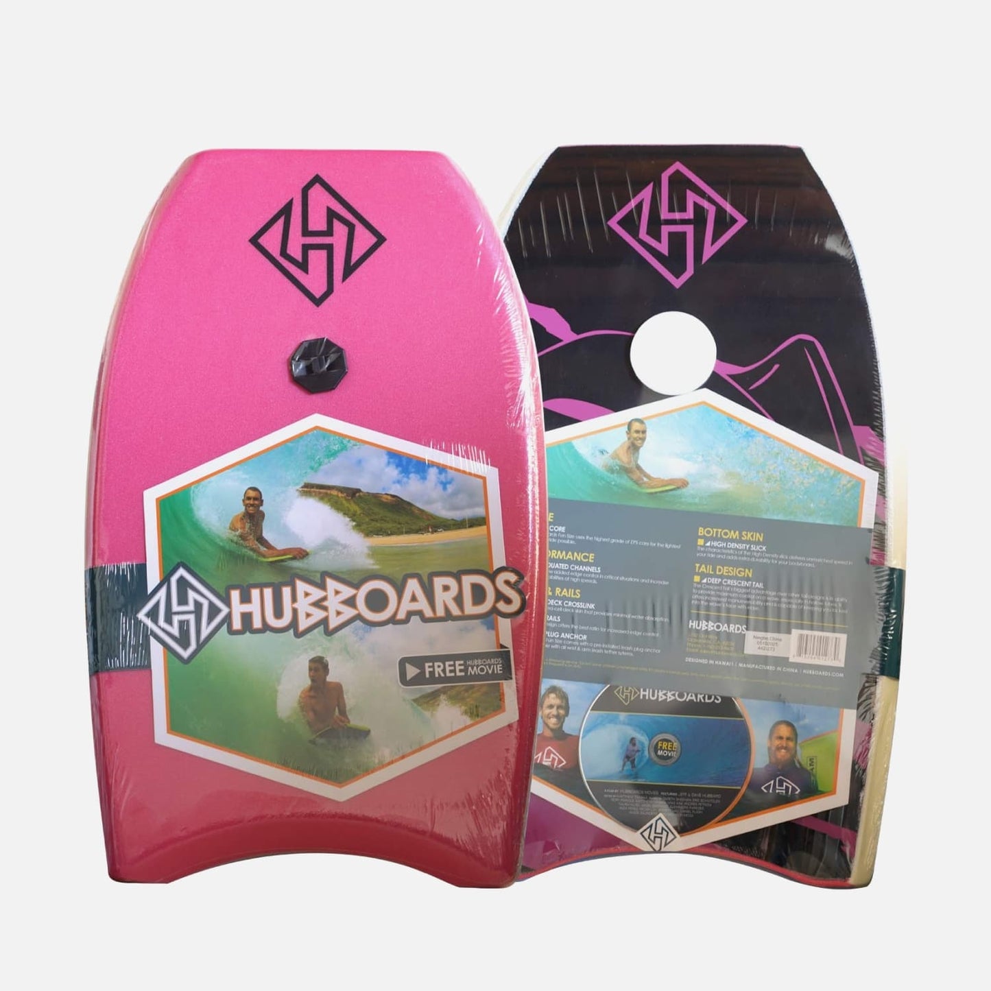 Tabla de Bodyboard para niños Hubb Lite EPS - Pink/Black