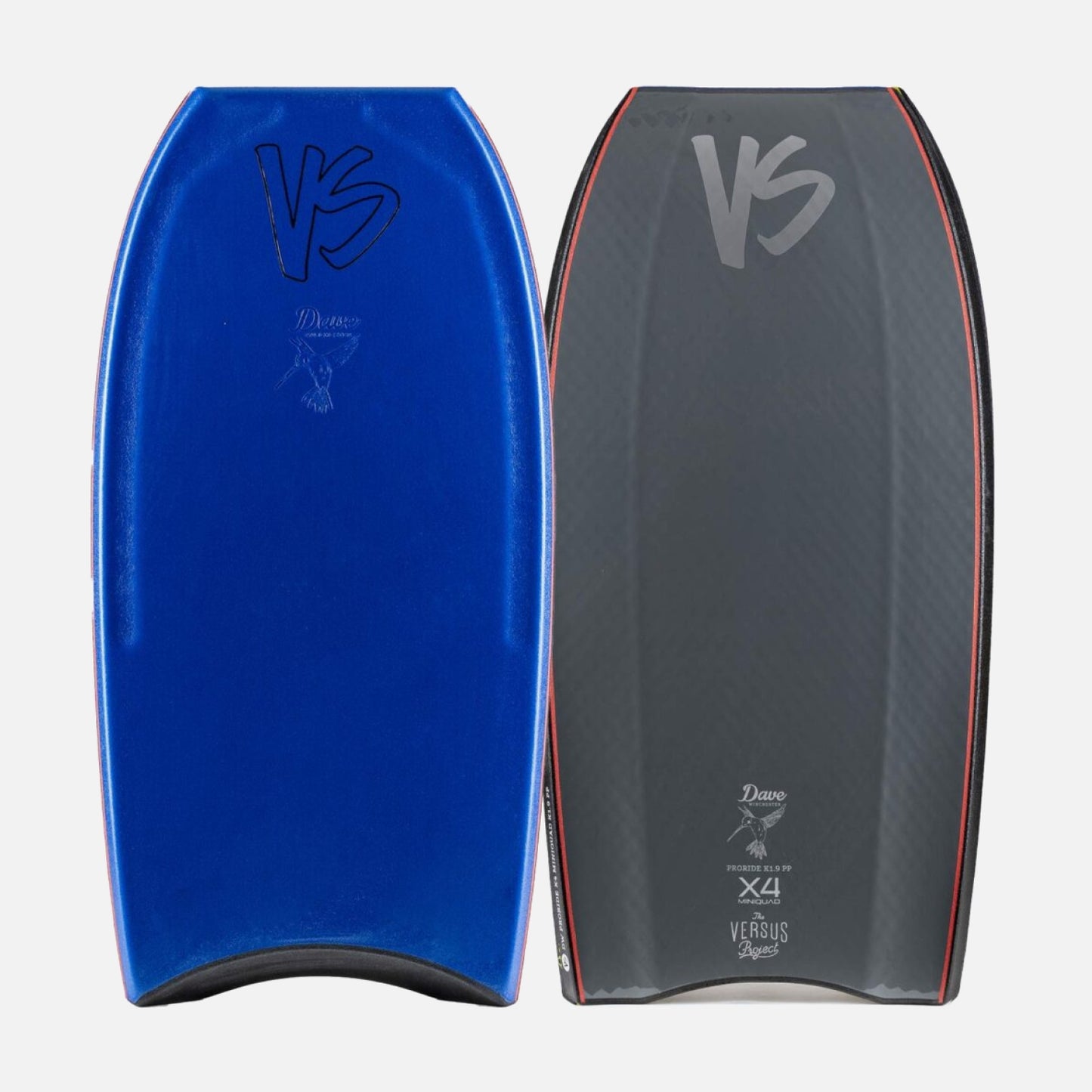 Tabla de Bodyboard VS DW K19 PP PRORIDE X4 MINIQUAD CTR TP Dark Blue – Dark Grey