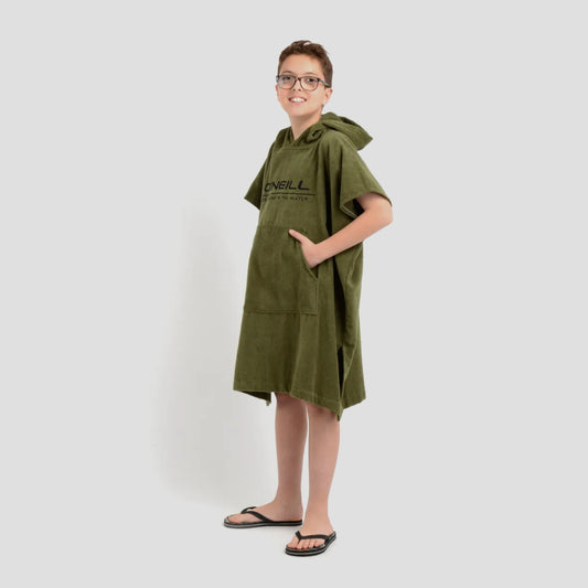 Poncho Toalla Caly Boy verde oscuro