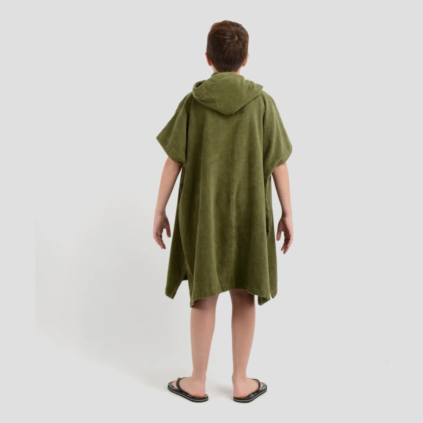 Poncho Toalla Caly Boy verde oscuro