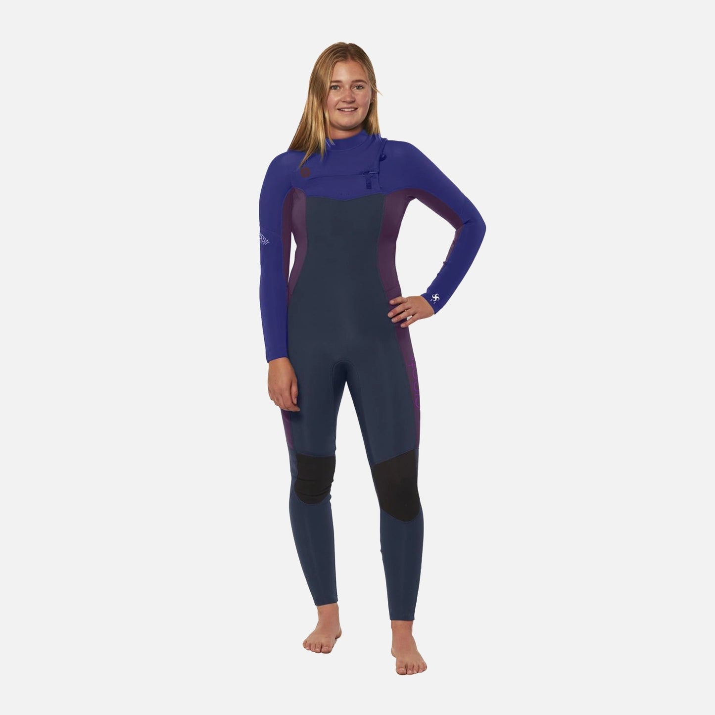 Traje de Agua Mujer Vissla Seven Seas 4-3 Chest zip full wetsuit Blue Moon