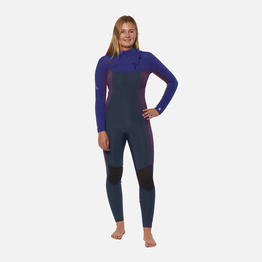 Traje de Agua Mujer Vissla Seven Seas 4-3 Chest zip full wetsuit Blue Moon